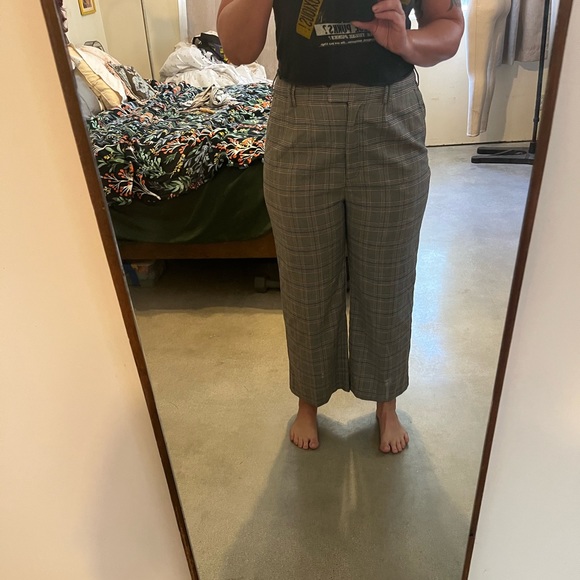 Chelsea 28 Preppy high waisted cropped wide leg plaid pants - Picture 9 of 11